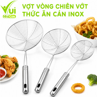 Vợt Vớt Thức Ăn Chiên Inox 304 Cao Cấp Tay Cầm Dài GD110 - Vợt Lưới Inox Vớt Đồ Chiên Rán Tay Cầm