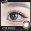 Lens mắt 708 Brown màu nâu đen filter tự nhiên, có viền, size nhỏ - thương hiệu LUNA EYES