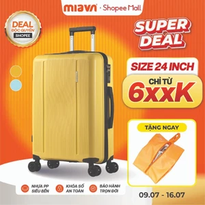 Vali Kéo MIAvn Larita ORIX Size 24 Inch - Nhựa PP Bền Bỉ, Khóa Số Tiêu Chuẩn, Bảo Hành Trọn Đời