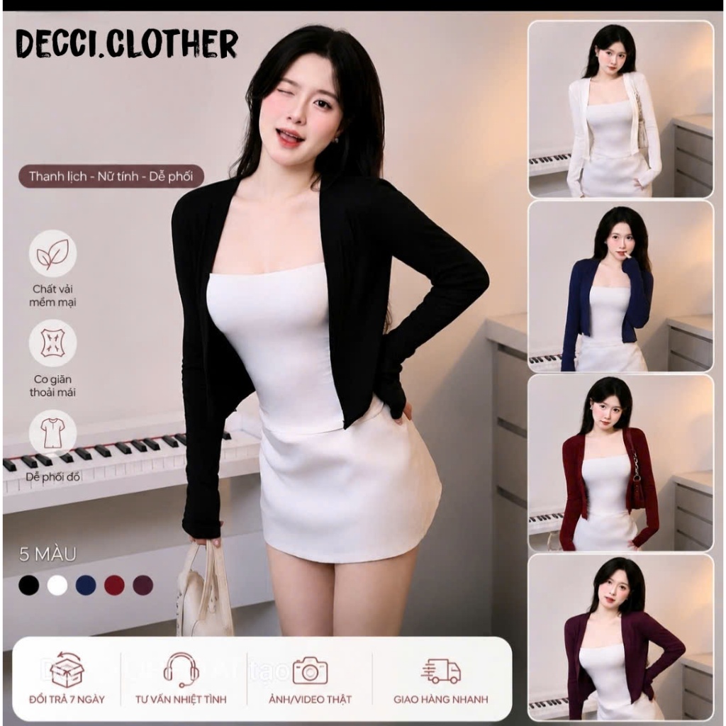 Áo Khoác Cardigan Cotton Lông Mịn Dáng Vừa - A13 | BigBuy360 - bigbuy360.vn
