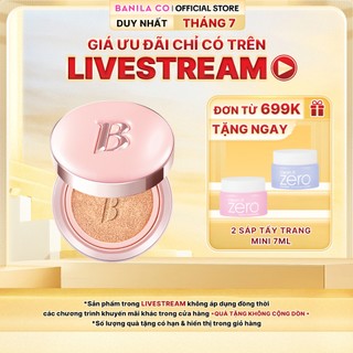 [LIVE] Phấn Nước Mỏng Mịn Trong Trẻo  Banila Co Essence Skin Pink Cushion SPF50+ Pa+++ Cho Lớp Nền Căng Bóng 12G