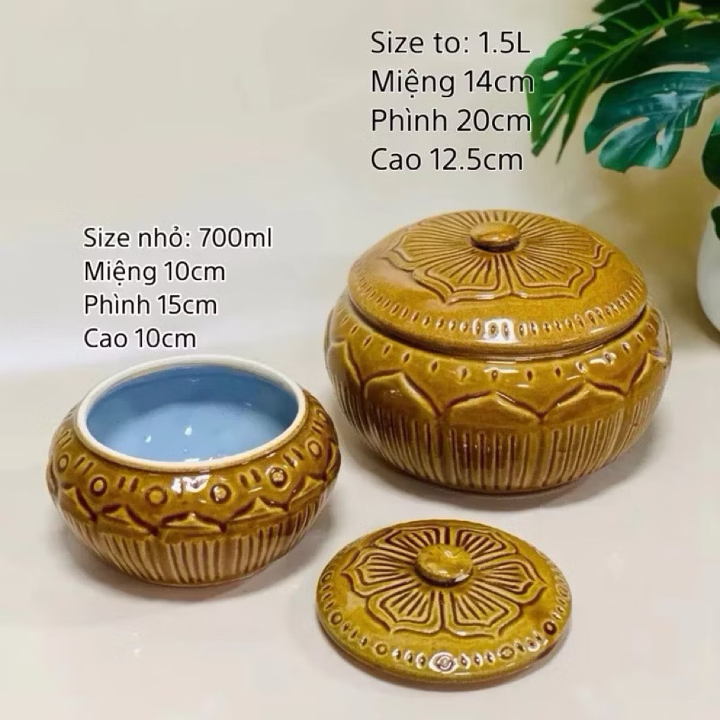 Âu Hũ Đựng Mỡ Đựng Muối Đựng Mẻ, Muối Dưa Cà Kimchi