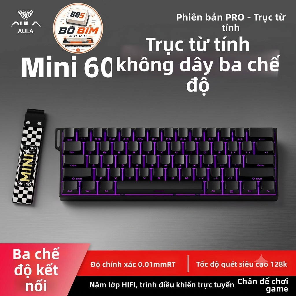🔥Bàn Phím Cơ Aula Mini 60 HE PRO | Hall Effect | Rapid Trigger | RGB | Hotswap | Gaming Esports | Chuyên FPS | BigBuy360 - bigbuy360.vn