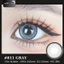 Lens mắt 811 Gray màu xám sáng, viền đen mảnh, size to - thương hiệu LUNA EYES