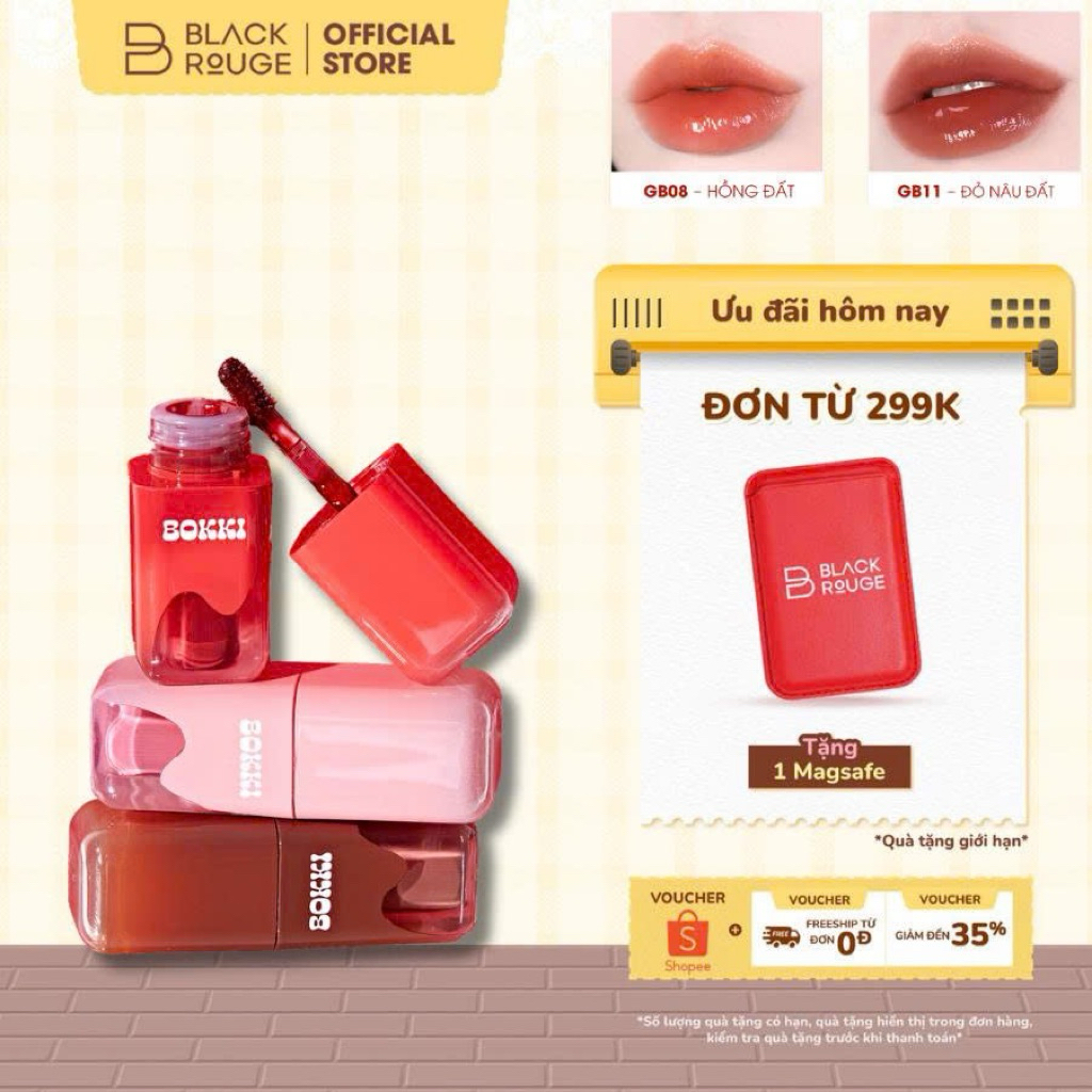 Son Tint Black Rouge Glow Bokki Tint - 4.85g