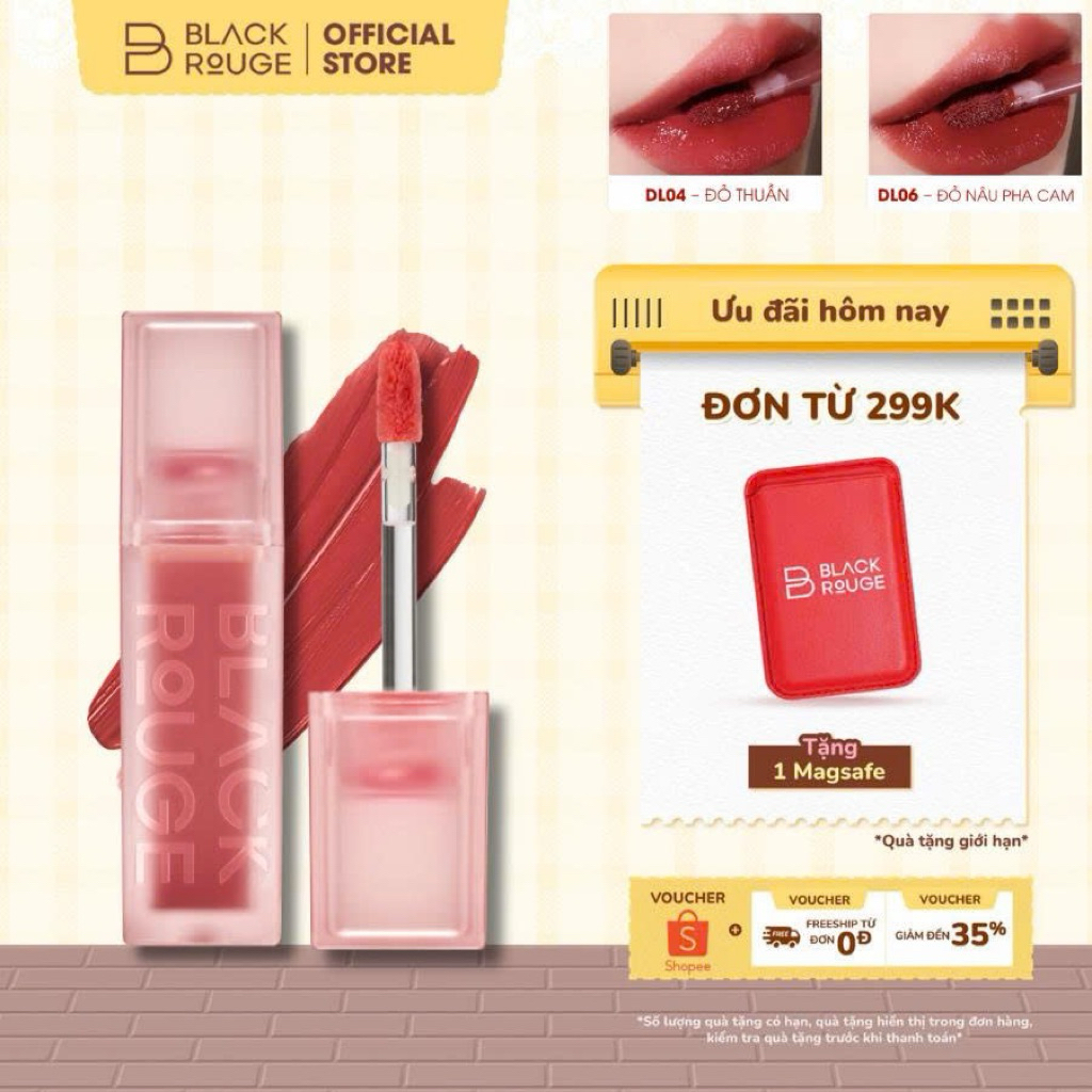Son Kem Black Rouge Double Layer Over Velvet Ver 1 - 4.1g