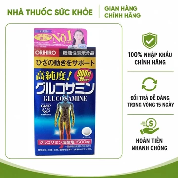 (Nhập Chính Hãng- Đủ VAT ) Viên uống hỗ trợ xương khớp Glucosamine Orihiro 1500mg Nhật Bản