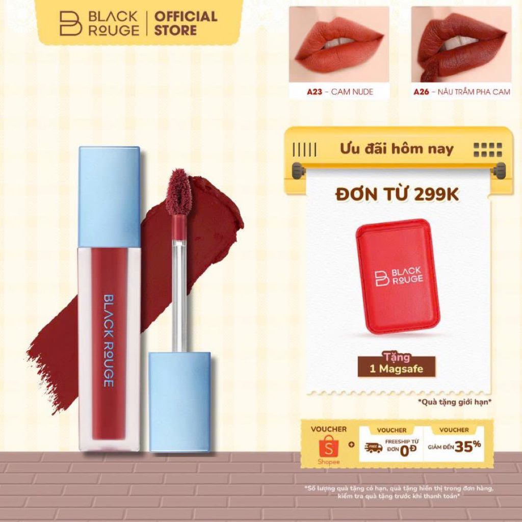 Son Kem Black Rouge Air Fit Velvet Tint Ver 6 - 4,5g