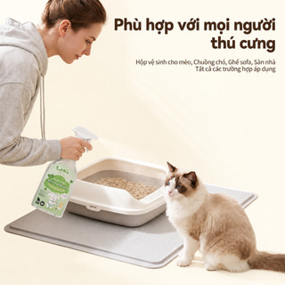 Tushie Treats Xịt khử mùi thú cưng hương bạc hà, Xịt khử mùi nước tiểu chó mèo, khử mùi hôi khai, làm thơm, chai 350ml