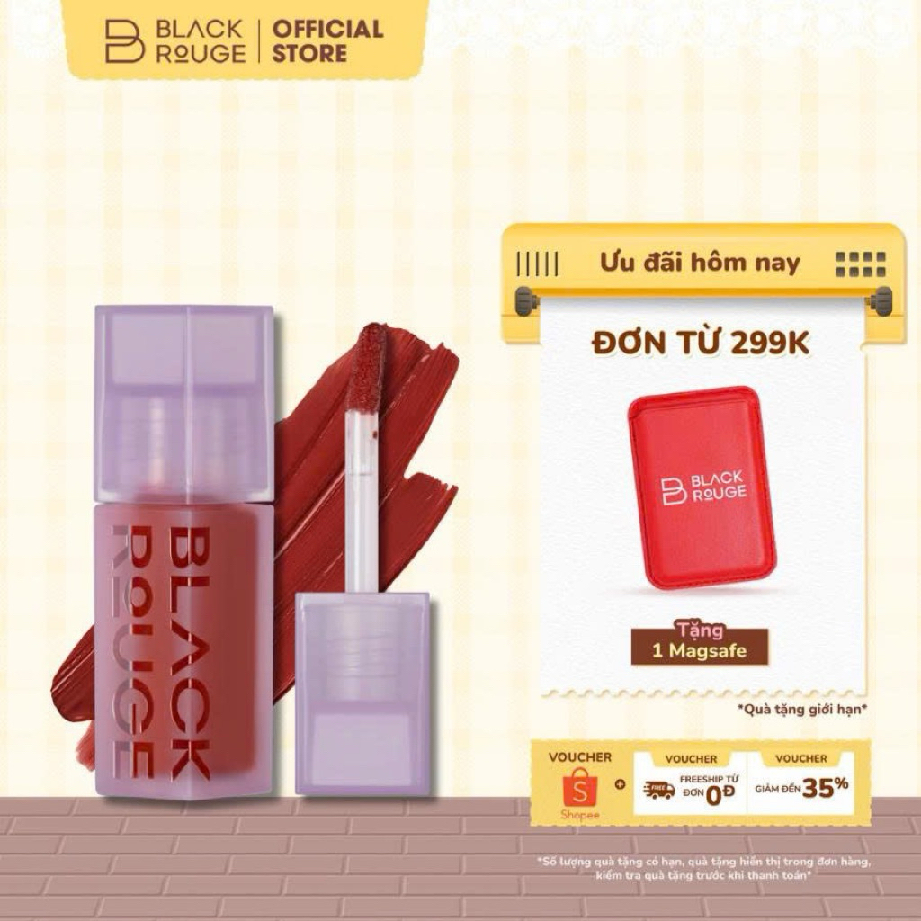 Son Kem Black Rouge Double Layer Over Velvet Ver 2 - 4.1g