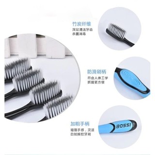 COMBO 5/10/20 Bàn Chải Đánh Răng Than Tre Hoạt Tính Novahome, Bàn Chải Than Tre Hoạt Tính Mềm Mịn