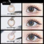 Lens mắt 456 Brown màu nâu vàng tự nhiên, có viền, size vừa - thương hiệu LUNA EYES
