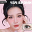 Lens mắt 456 Brown màu nâu vàng tự nhiên, có viền, size vừa - thương hiệu LUNA EYES