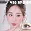 Lens mắt 456 Gray màu xám xanh, viền đen, size vừa - thương hiệu LUNA EYES