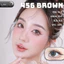 Lens mắt 456 Brown màu nâu vàng tự nhiên, có viền, size vừa - thương hiệu LUNA EYES