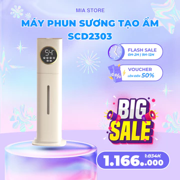 Máy phun sương tạo ẩm không khí dung tích lớn SC-D2303, khử khuẩn bằng tia UV, bù ẩm không khí