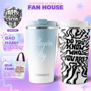 Bình giữ nhiệt cao cấp Coffee Holic cốc nước giữ nhiệt thể thao Fan House chống xước hỗ trợ khắc tên