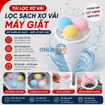 Dụng cụ hứng rác nổi máy giặt -Túi lọc tóc – bảo vệ máy giặt -Lưới lọc sợi vải và bụi bẩn -Phụ kiện máy giặt lọc rác nổi