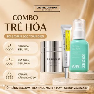 Combo Trẻ Hóa Làn Da Serum A49 & Retinol & Kem Đêm Meso CB0390 - Nâng Tone, Mờ Thâm Sạm, Căng Bóng Da