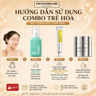 Combo Trẻ Hóa Làn Da Serum A49 & Retinol & Kem Đêm Meso CB0390 - Nâng Tone, Mờ Thâm Sạm, Căng Bóng Da