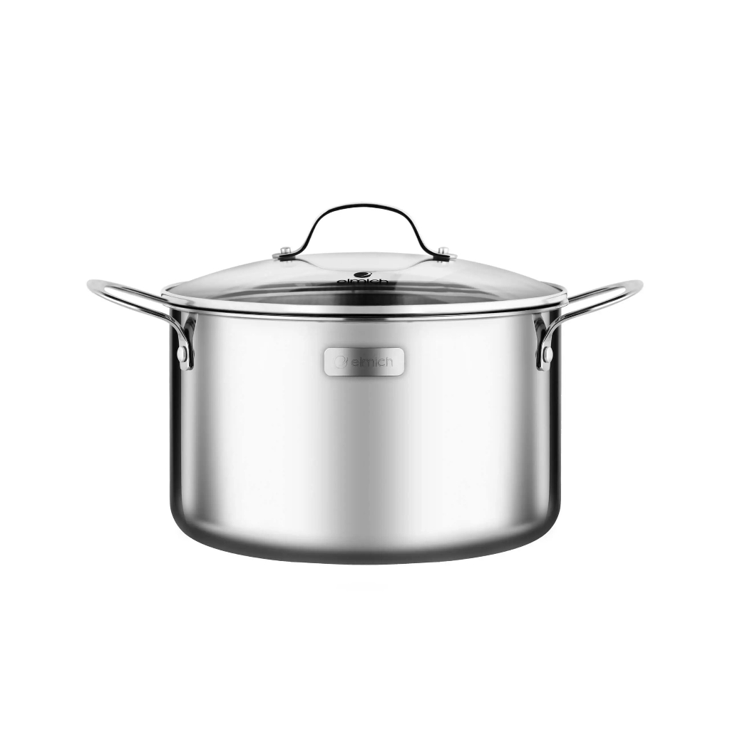 Bộ nồi inox 304 3 lớp đáy liền Elmich EDA-2103 18/20/26cm - Dùng Bếp Từ, Bộ nồi inox chính hãng | BigBuy360 - bigbuy360.vn