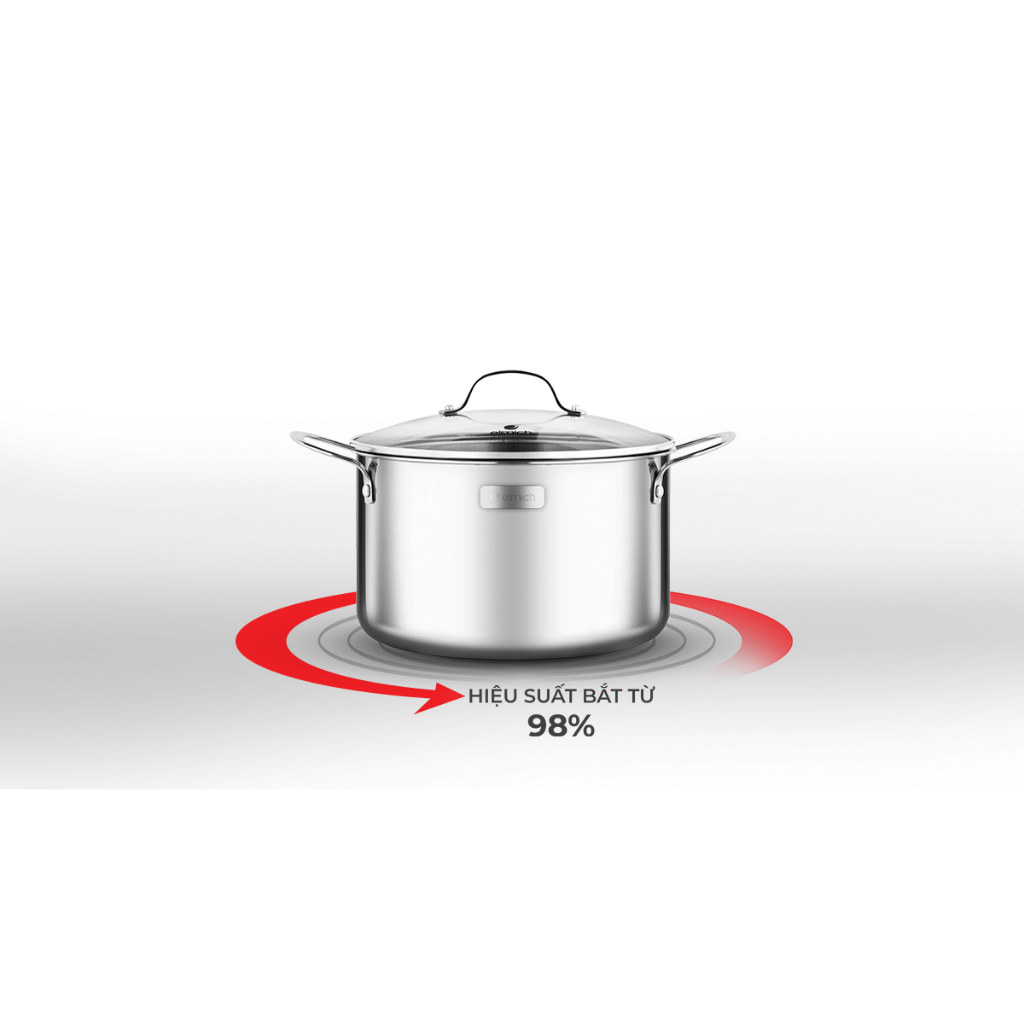 Bộ nồi inox 304 3 lớp đáy liền Elmich EDA-2103 18/20/26cm - Dùng Bếp Từ, Bộ nồi inox chính hãng | BigBuy360 - bigbuy360.vn