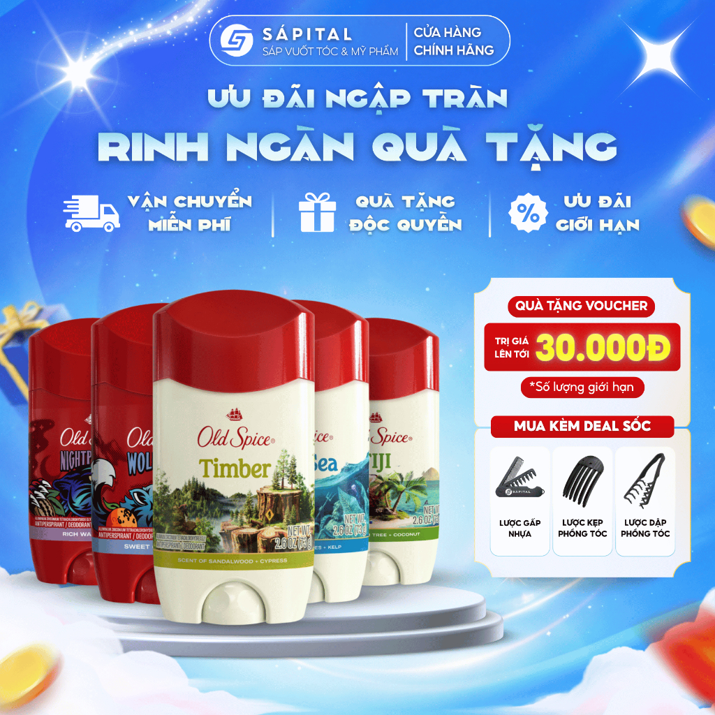 [TOP BÁN CHẠY]Lăn khử mùi Old Spice Chính Hãng - Sáp khử mùi cơ thể, Đủ mùi hương, Dùng cho nam&nữ