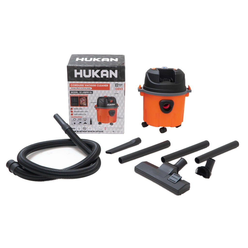 [BH 2 Năm] Máy Hút Bụi Pin HUKAN G1-HBP012L, Lực Hút 13KPA, Dung Tích Chứa 12 lít - Hút Khô Hút Ướt
