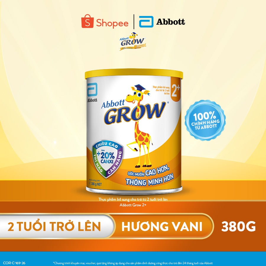 Combo 2 lon Sữa bột Abbott Grow 2+ loại 380g