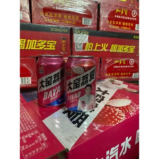 1 Thùng nước ép trái cây đóng lon DAYAO nhiều hương vị, nước trái cây vị vải, cam, vị soda tươi mát 24lon 330ml
