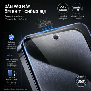 Kính Cường lực Kingbon cao cấp chống nhìn trộm, chống xước, chống bụi màng loa dành cho iphone
