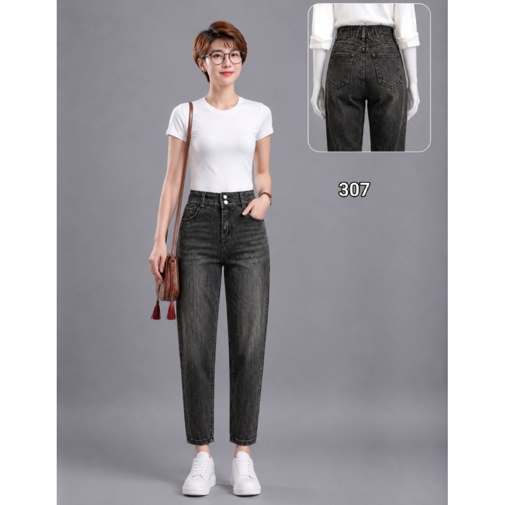 Quần baggy 9tấc,chất liệu jean mềm mại co giãn 4 chiều - Mẫu lẻ size Shop Seo thật sâu
