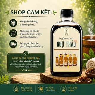 Nước Cốt Ngâm Chân Ngự Thảo 220ML - Thảo Mộc Thiên Nhiên, Chăm Sóc Đôi Chân, 1 Nắp Cho Mỗi Lần Ngâm