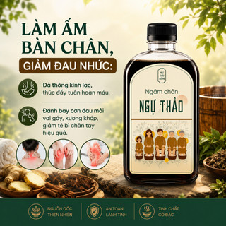 Nước Cốt Ngâm Chân Ngự Thảo 220ML - Thảo Mộc Thiên Nhiên, Chăm Sóc Đôi Chân, 1 Nắp Cho Mỗi Lần Ngâm