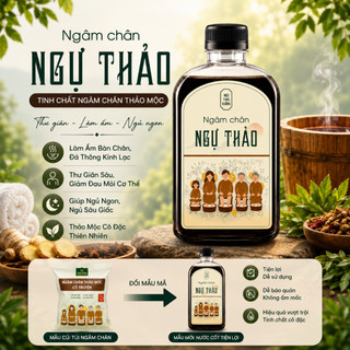 Nước Cốt Ngâm Chân Ngự Thảo 220ML - Thảo Mộc Thiên Nhiên, Chăm Sóc Đôi Chân, 1 Nắp Cho Mỗi Lần Ngâm