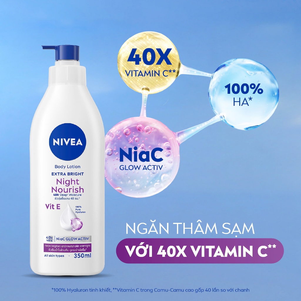 Bộ 2 Sữa Dưỡng Thể NIVEA Ngày Và Đêm Dưỡng Sáng Da | Phục Hồi | Bảo Vệ Da (350 ml) - 98412+88311