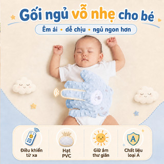 {KAIDOKIDS} Gối bàn tay điều khiển vỗ chống giật mình cho bé hình thú, giúp bé ngủ ngon.