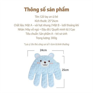 {KAIDOKIDS} Gối bàn tay điều khiển vỗ chống giật mình cho bé hình thú, giúp bé ngủ ngon.