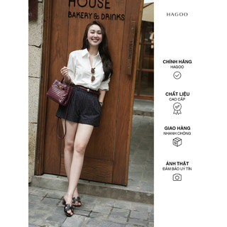 Áo sơ mi công sở nữ cao cấp HAGOO basic form oversize phong cách trẻ trung năng động [A8165]