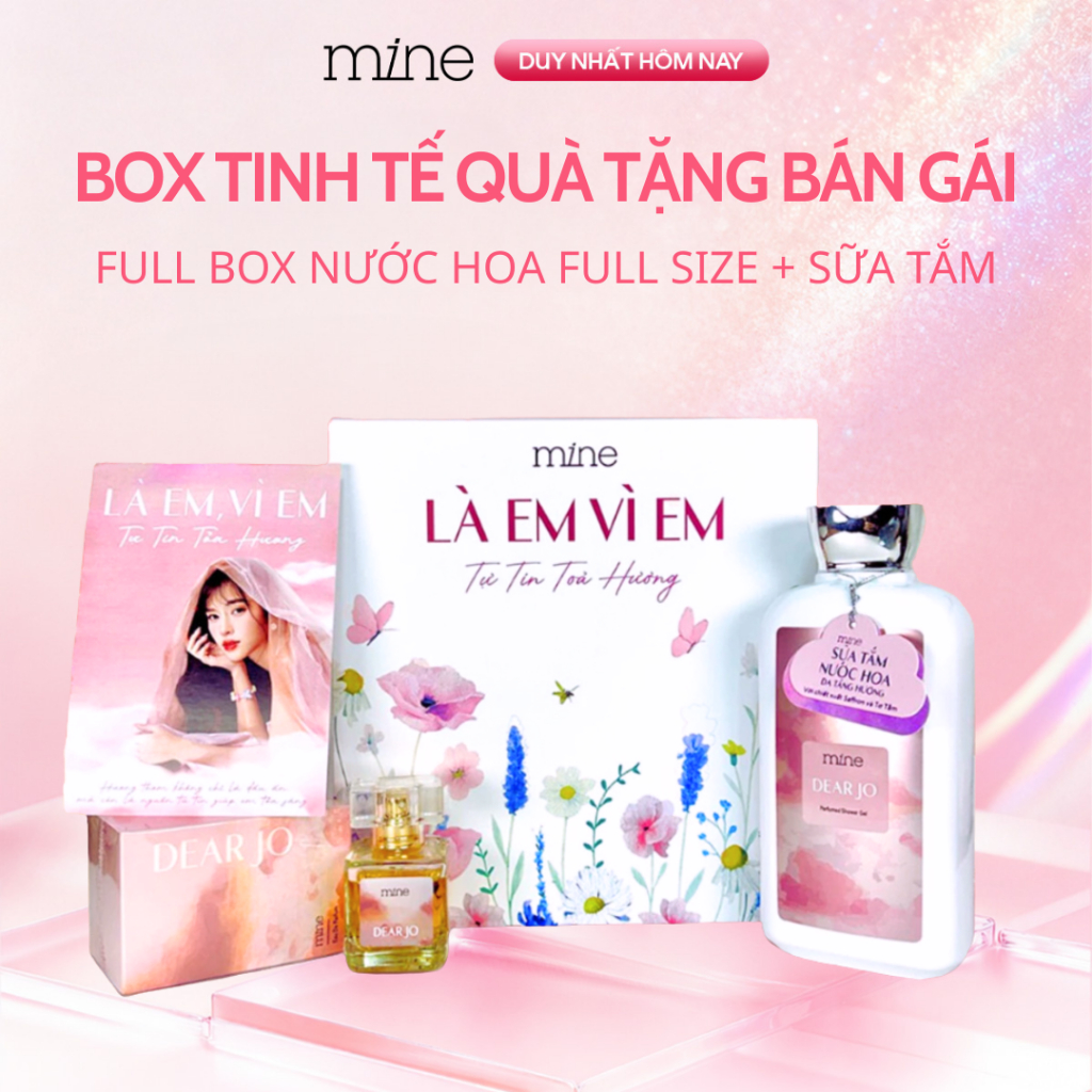 [FULL BOX] Quà Tặng Sinh Nhật Tặng Bạn Gái Gồm Nước Hoa Mine 30ML + Sữa Tắm Quà Tặng Người Yêu