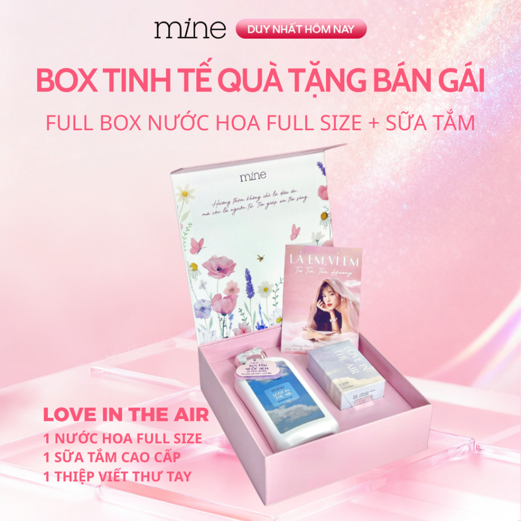 [FULL BOX] Quà Tặng Sinh Nhật Cho Nữ Tinh Tế Gồm Nước Hoa 30ML + Sữa Tắm 470G Thơm Tươi Mát, Tinh Khiết Kèm Thiệp