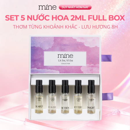 Set 5 Mùi Nước Hoa 2ML Kèm Box