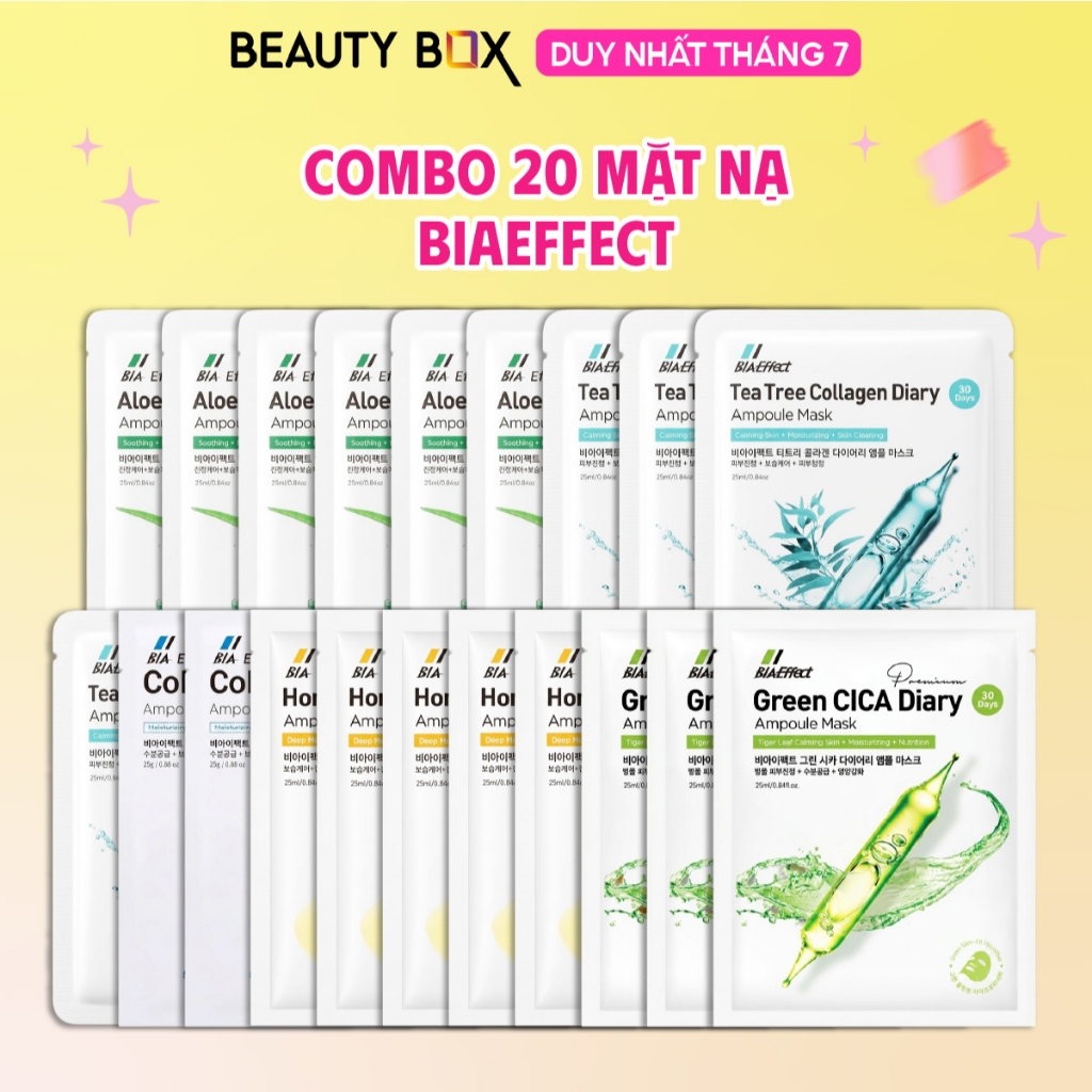 [Săn Sale] [10 miếng/20 miếng] Combo Mặt Nạ Collagen BIAIfekt Dưỡng Ẩm, Săn Chắc Da Diary Ampoule Mask 25ml