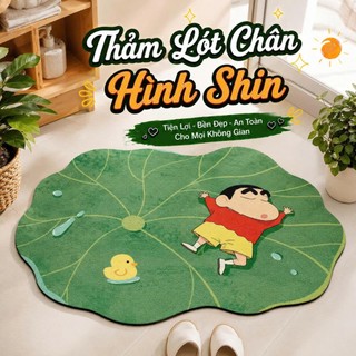 Thảm lau chân chống trượt nhà tắm, thảm hoạt hình Shin chất liệu bùn tảo thấm hút nhanh khô Homie Tech