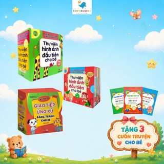 Sách - Combo Bộ hộp thư viện hình ảnh đầu tiên cho bé từ 0 - 6 tuổi song ngữ và Kỹ năng giao tiếp - Đại Mai