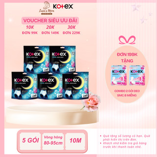 [COMBO 5 GÓI] Băng Vệ Sinh Quần Kotex Cool Ban Đêm M/L 2 Miếng/Gói Siêu Mỏng Mát Lạnh  - Lucie's Mom