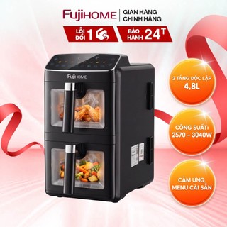 Nồi chiên không dầu Fujihome A10DG-DUAL - Tiện ích 2 tầng độc lập I BH 24 tháng