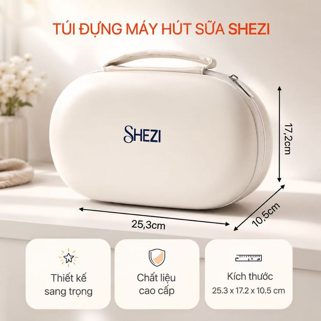 Hộp đựng máy hút sữa SHEZI (Hộp đựng máy hút sữa đôi)