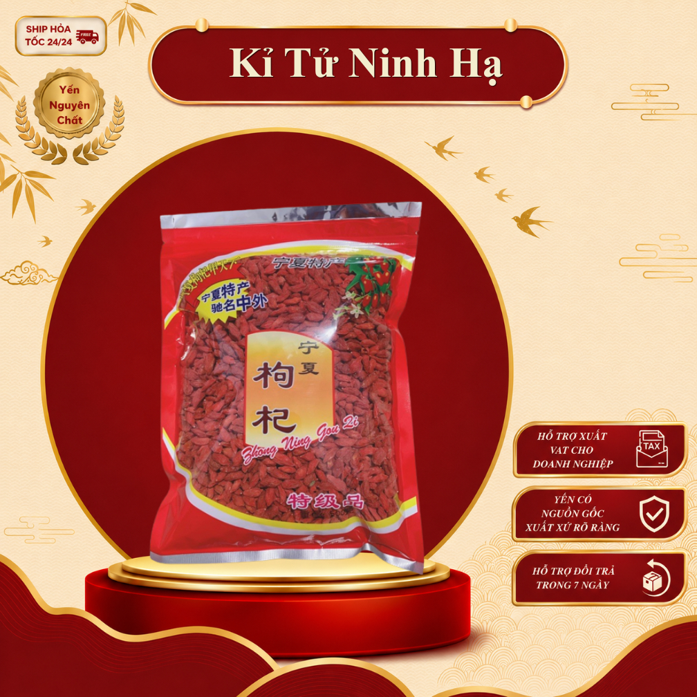 Kỷ Tử Đỏ (Câu Kỉ Tử) Sấy Khô Quả To Đỏ Đều Giúp Đẹp Da, Bổ Máu, Dễ Ngủ, Sáng Mắt