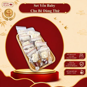 Yến tinh chế vụn baby tặng kèm phụ gia nguyên chất sạch lông, thích hợp cho các bé tẩm bổ